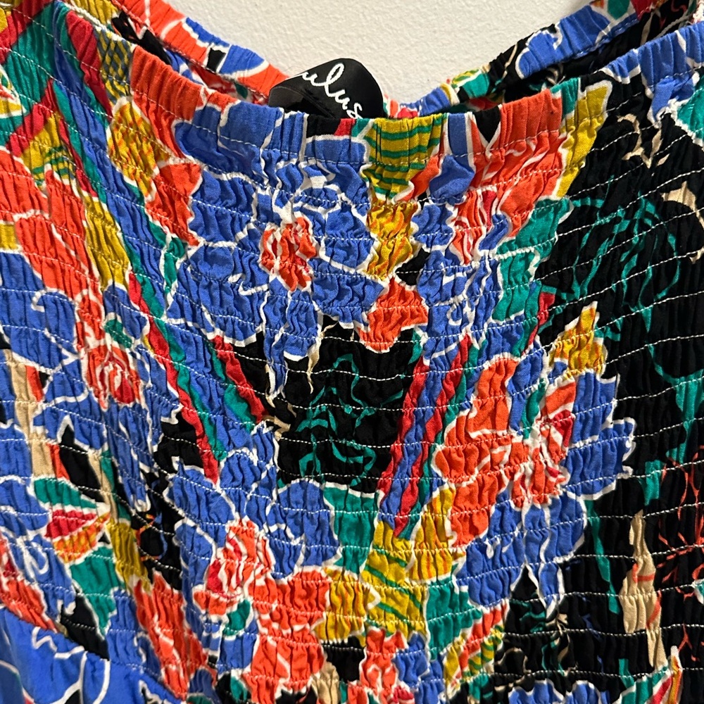 EUC Lulus Tropico Blue Multi Floral Romper, medium - Picture 2 of 9